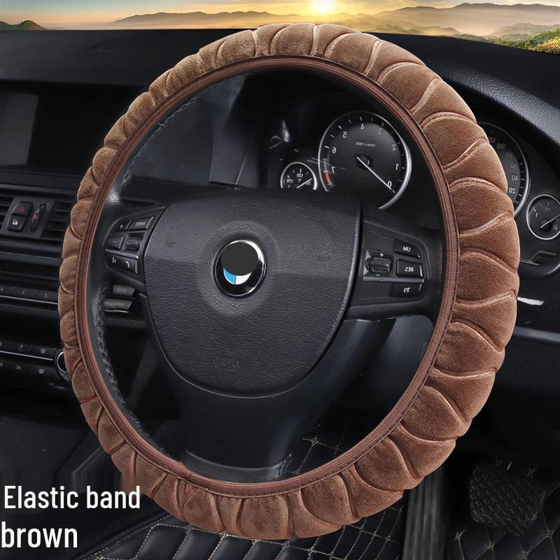 Winter Warmer 3D Plüsch Lenkradbezug - Superweich, Elastisch, Ohne Innenring