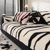 Living Home Non-slip Sofa Cushion Couch Sofa Covers Housses De Canape And Winter Flannel Slipcover Thick Furry Funda Sofa Mats