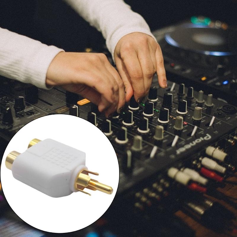 Mono Y Adapter Splitter Cable Adapter1 Male to 2 Female for Extending Auditory Video Cables Connectors 1PC