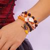 3pcs Haunted House Pumpkin Pendant Bracelet Zinc Zinc Zinc Alloy Colorful Beaded Bracelet  Festival Jewelry