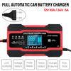 Batteria al piombo asciutta e bagnata Caricabatteria per auto completamente automatico per Auto Moto Piombo 12V 10A / 24V 5A Ricarica rapida
