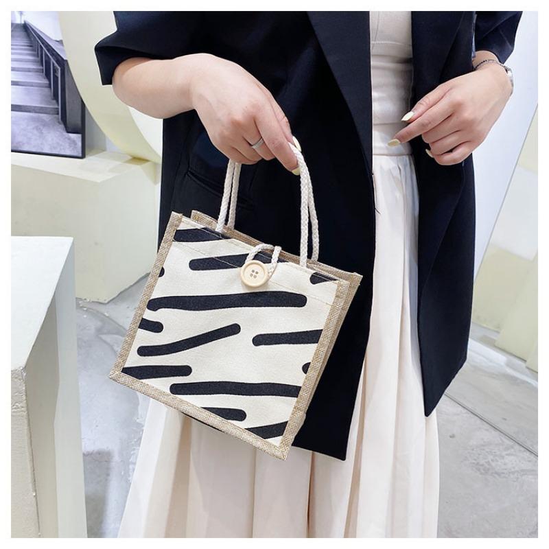 Холщовая сумка женская большая вместимость модная сумка через плечо Южная Корея — фото 11