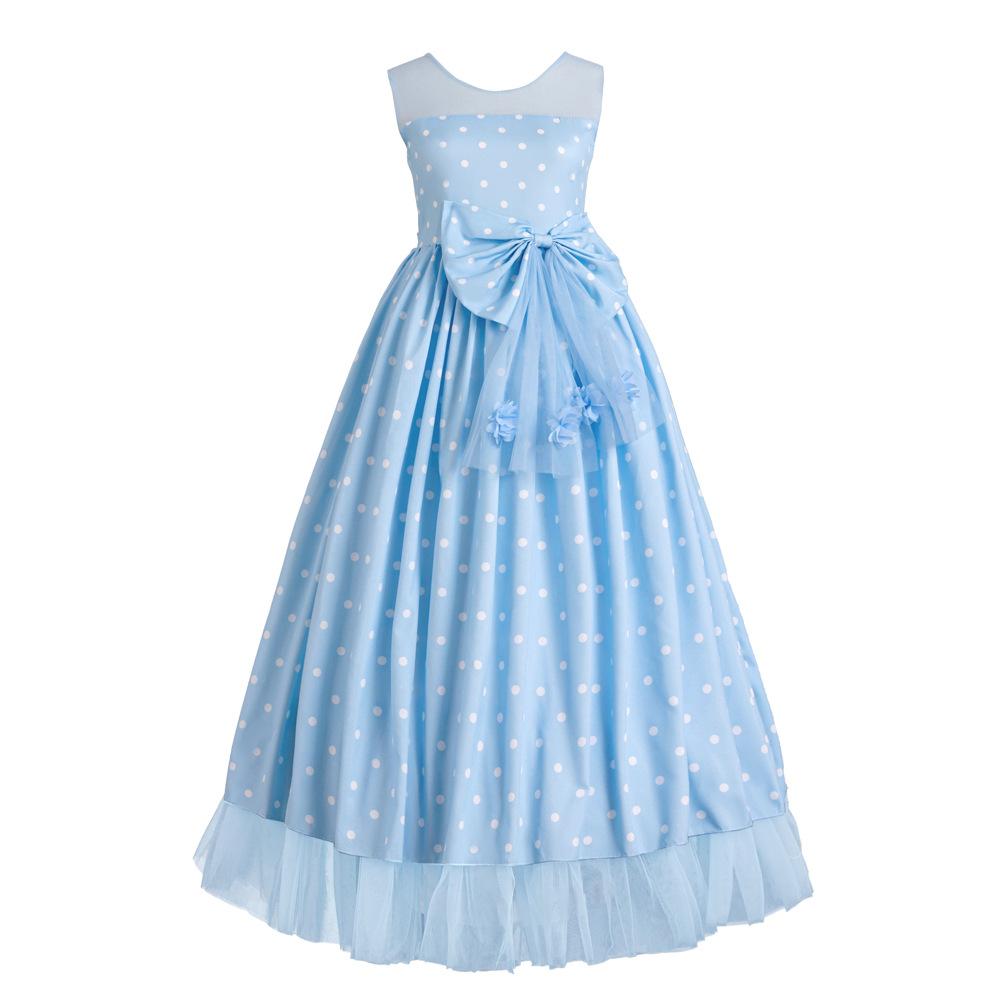 Teenage Mesh Princess Dresses Bat Mitzvah Girls Dresses Women High School Students Long Parent-Child Dresses Women
