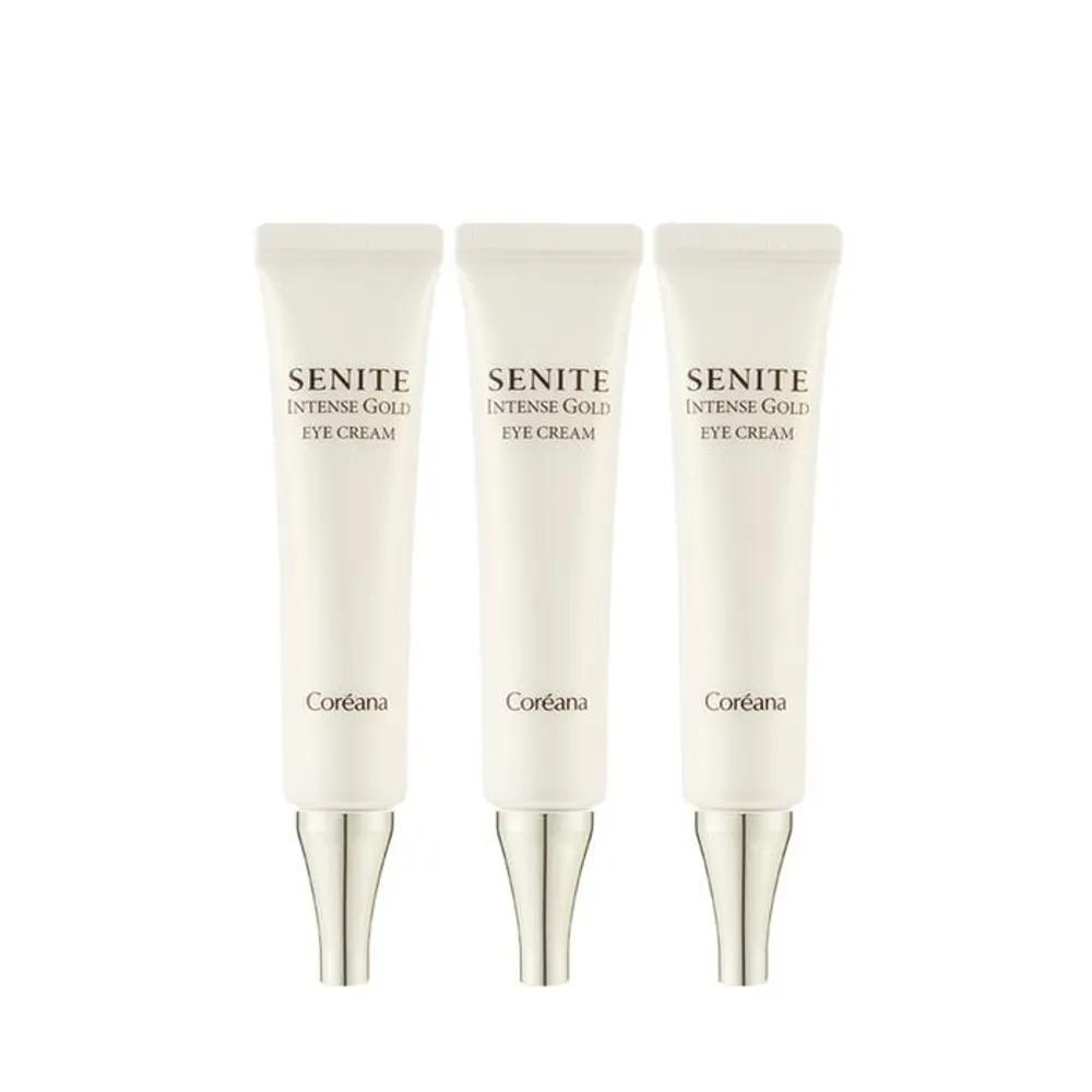 Eye Wrinkle, Under-eye Wrinkle, and Eyelid Sagging Care Coreana SENITE Intense Gold Eye Intensive Cream 30ML (3 Pieces)