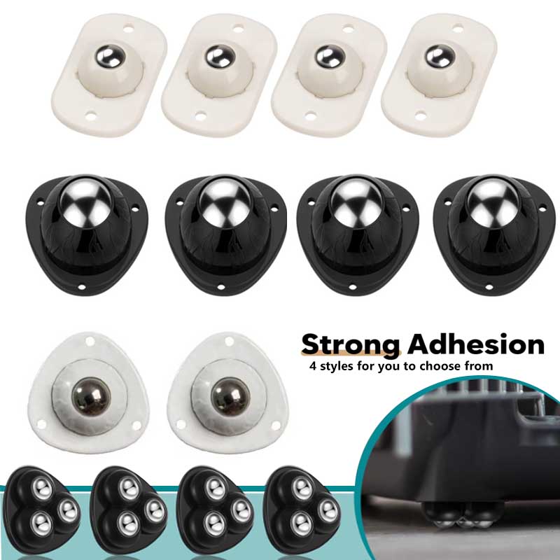 Schwenkbare Aufklebbare Geräterollen, Riemenscheibenschieber, sanfte, geräuschlose Rotation, klebrige Riemenscheiben, selbstklebende Rollenräder für kleine