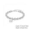 Silver Color Brushed Bead Bracelet Necklace for Women Beads Chain Bracelets Necklaces Simple Fashion Jewelry Gifts