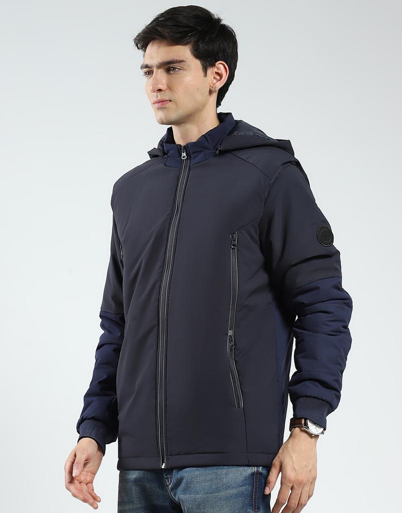 MONTE CARLO Men's Regular Fit Full Sleeves Solid Hooded Winter Jacket