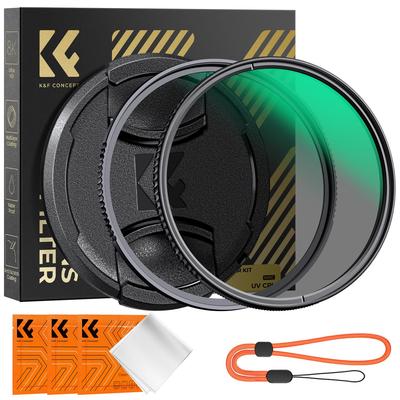 Konzept 62mm Filterset Objektivschutzfilter CPL-Filter Objektivdeckel Reinigungstuch 28-lagige Beschichtung Dünner Rahmen Objektivschutz Reflexionsentfernung Wasser