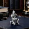 Novelty Writing Instrument Holder 3D Printed Knight Pen Holder, Kneeling Armor Stand, Vintage Personalized Office Supplies Statue Stationery Organizer