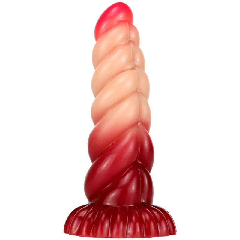 Gradient Color Twist Shape Female Anal Plug Anal Dilator Female Imitation Phallus Adult Sex Toys