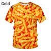 Summer New Food Pattern Men's Printed T-shirt Street Fashion Harajuku Round Neck Large Comfortable Short Sleeved TopSummer New F