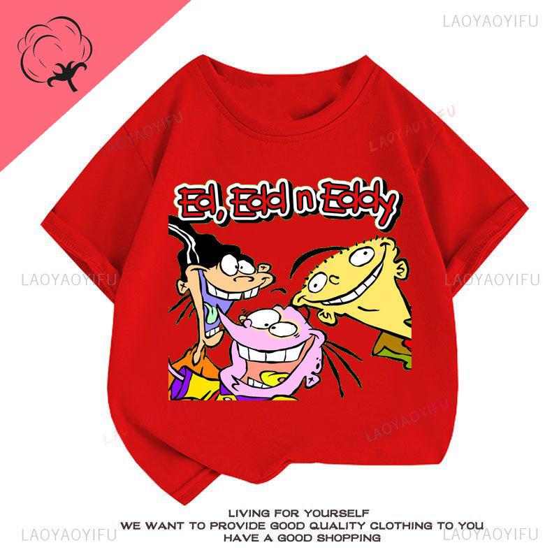 Ed Edd  Eddy Boy Shirt  Aesthetic Cartoon Characters Fan Clothes Kawaii Comic Casual Funny Girl Printed Tee Cotton Unisex Top