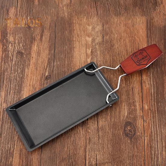 1 Set Cheese Raclette Rotaster Sqaure Rounded Edge Metal Effective Compact Design Cheese Raclette Set Baking Tools