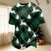 Men's Quick Dry Short Sleeve Round Neck T-Shirt with Christmas Print