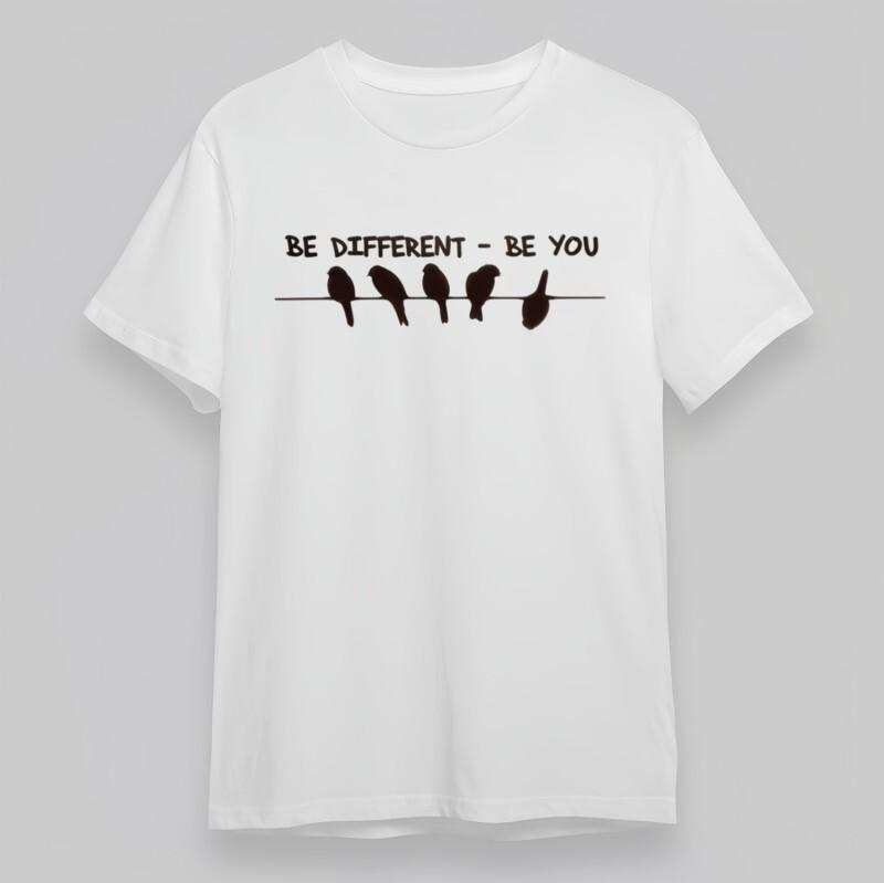 

Men s Plus Size Classic T-Shirt Be Unique With Bird Silhouette Graphic Tee 3XL