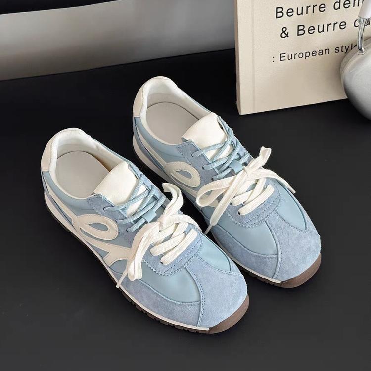 [Fanfna] Lace-up trendy Forrest Gump shoes Korean version fashionable versatile sports shoes color matching German training shoes soft baseplate shoes