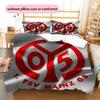 FSV Mainz 05 Μοτίβο Κλινοσκεπάσματα Διακόσμηση Σπιτιού Δώρο Γενεθλίων (1 * παπλωματοθήκη + 2 * μαξιλαροθήκη, χωρίς πυρήνα)