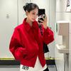 Unisex Versatile Lapel Zipper Jacket for Spring and Autumn - Short, Loose Fit