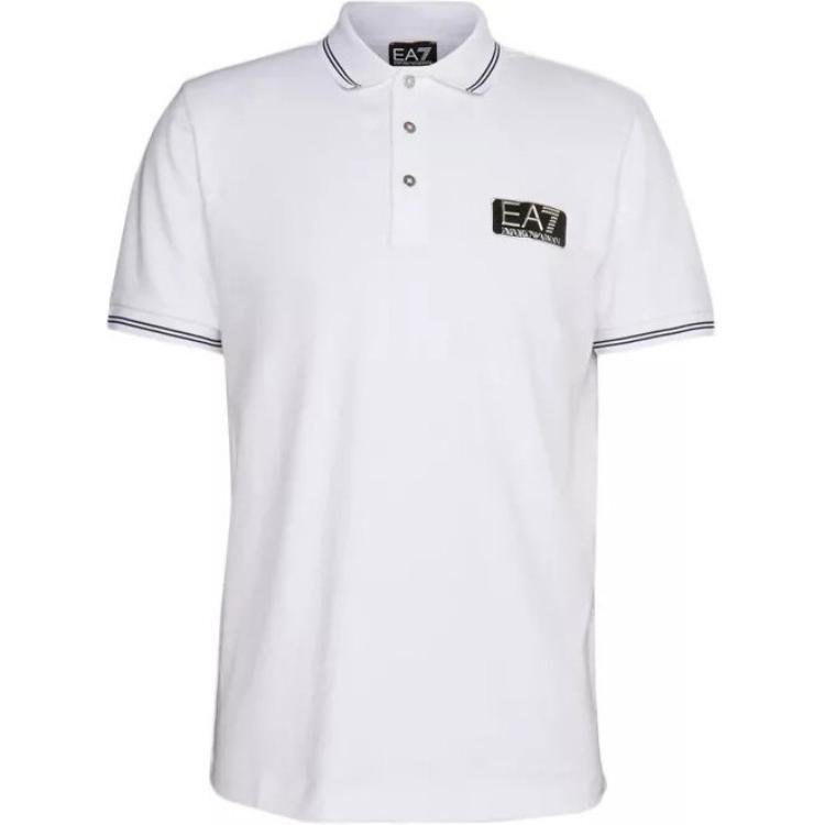 Emporio Armani Мужская футболка-поло с логотипом EA7 Белый 6RPF05-PJ04Z-1100 XL