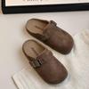 Kids' Genuine Leather Birkenstock Slippers 2025 Spring/Autumn Unisex Matte Leather Casual Shoes