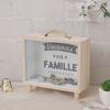 Cute Wooden Transparent Coin Bank with Reusable Lid Large Capacity Piggy Bank for Easy Savings & Withdrawals Portable Design