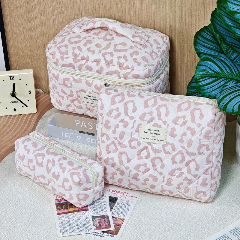 Vintage Large Capacity Cosmetic Bag Portable Travel Storage Bag Handheld Makeup Pouch for Toiletries Cosmetics Organizer Outdoor Daily Use