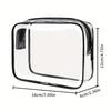 3pcs Transparent Makeup Bag Set, Clear Toiletry Bag, Waterproof Travel, Portable and Durable, Black Zipper, Essential for Women