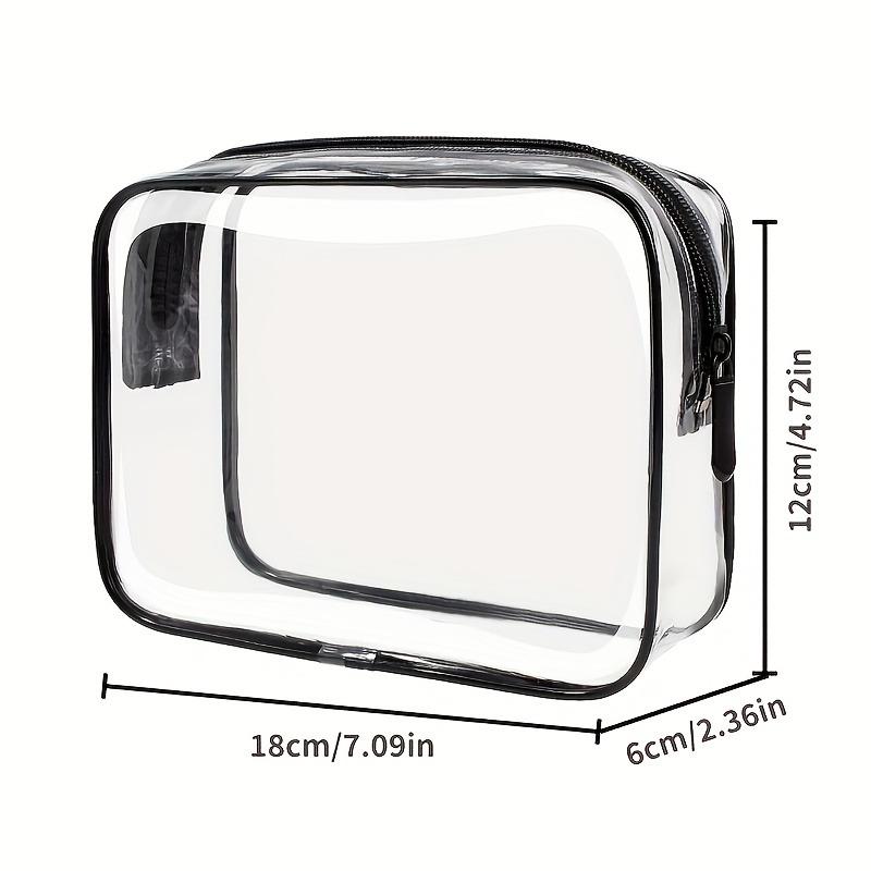 3pcs Transparent Makeup Bag Set, Clear Toiletry Bag, Waterproof Travel, Portable and Durable, Black Zipper, Essential for Women