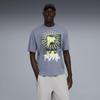 PUMA Men's Graphic Win or Lose Boxy Washed T-Shirt Grey Sky M Size Crew Neck Short Sleeve Tee