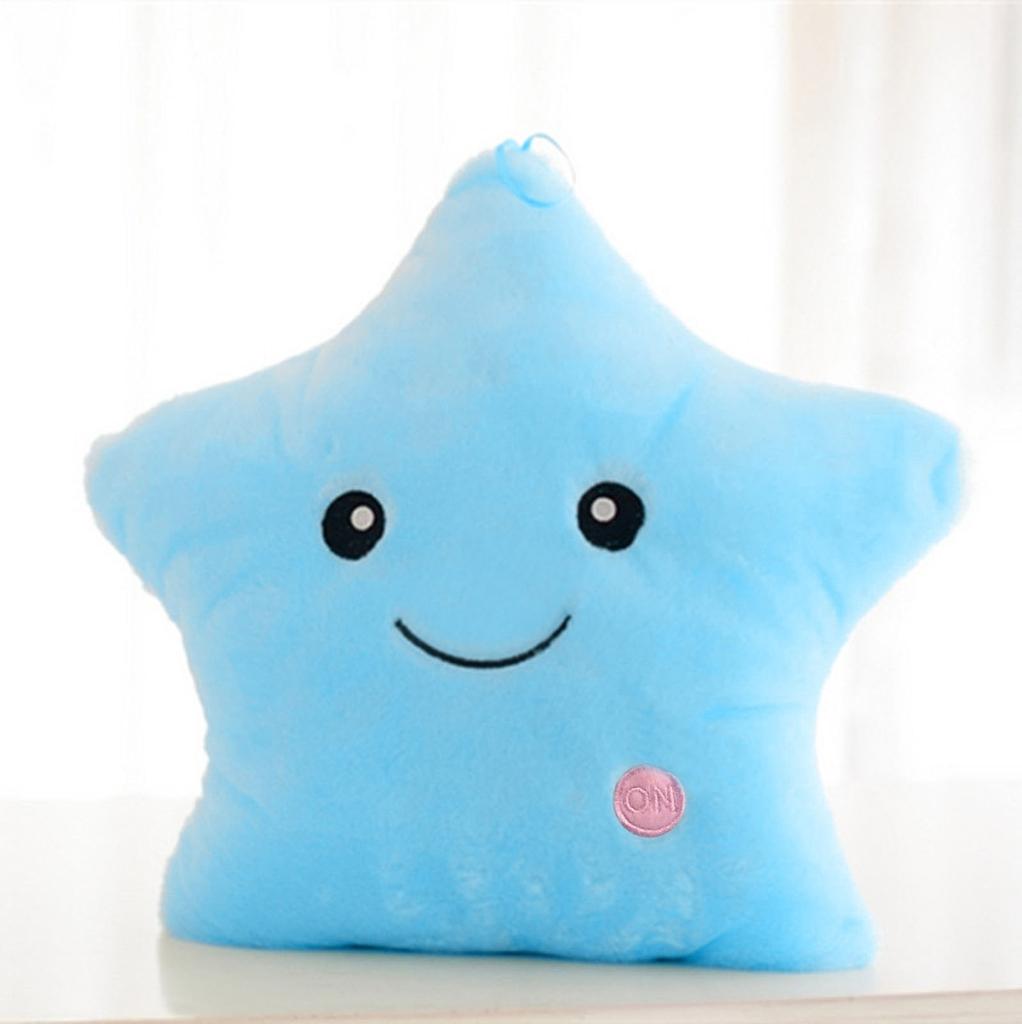 Colorful Five-pointed Star Luminous Glowing  Soft Plush Children Cute Toy