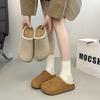 Retro Embroidered Birkenstock Shoes Bag Head Half Slippers Women's Outer Wear 2025 Autumn New Thick-soled Inner Height-increasing Birkenstock Single