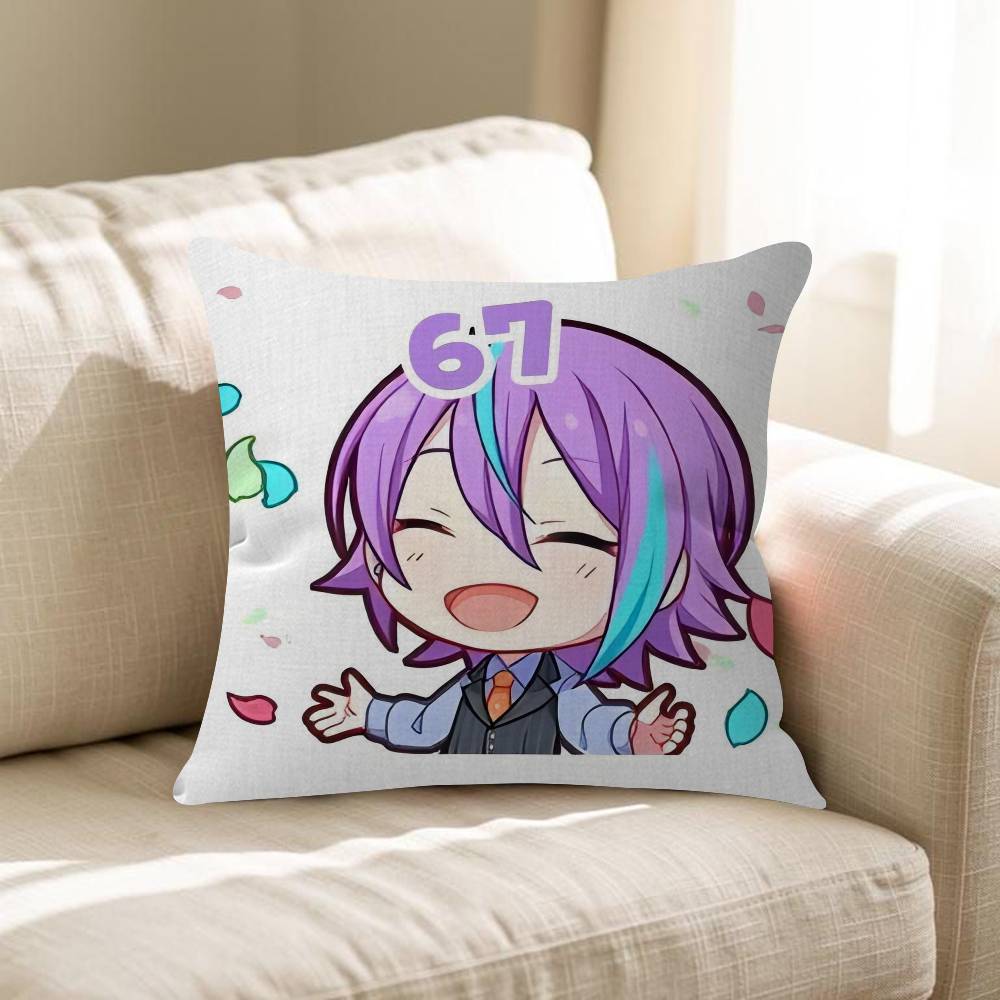 Character Kamishiro Rui PJSK Cushion Cover Car Throw Pillow Case For Sofa Car Christmas Gift