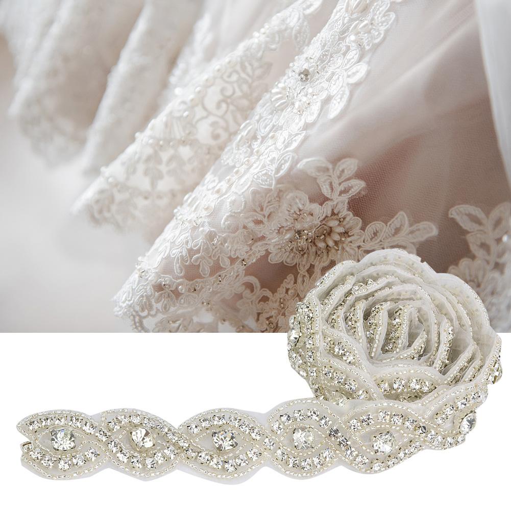 1Yard S 8 Shape Bridal Crystal Trim Rhinestone Chain Clothing Wedding Handwork DIY Decoration(4
