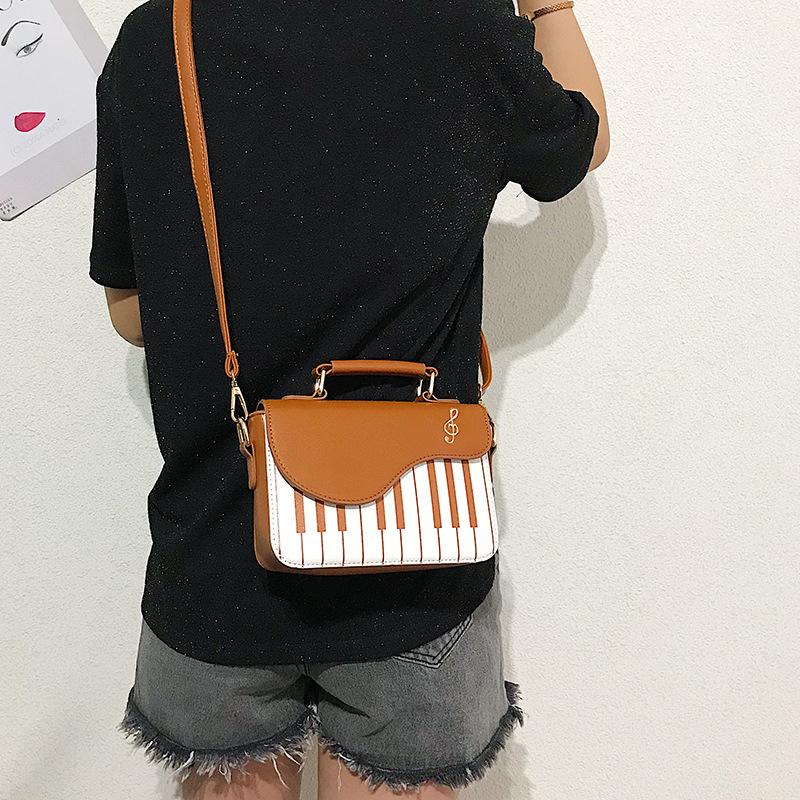 Women 2025 Piano Women's Bag Fashion Korean Version One Shoulder Crossbody Piano Keys Small Square Bag Women's Bag