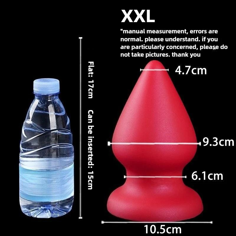 S-XXXL Ogromny Korek Analny Płynny Silikon Miękki Stożkowy Korek do Pośladków Duże Dildo Analne dla Kobiet Mężczyzn Masaż Punktu G /prostaty 18+ Zabawki Seksualne