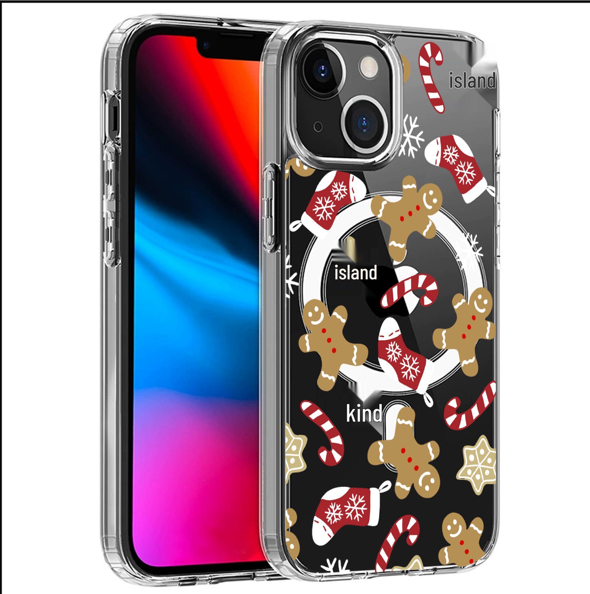 

Ginger Man Magnetic Transparent Full Coverage Protective Case for iPhone 15/16/17 Pro Max Galaxy S25 прозорий