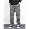 Men Multi Pocket Straight Leg Cargo Pants Loose Casual Outdoor Work Trousers