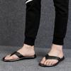 Fashion Genuine Leather Mens Flip Flops New Summer Slippers Men Non-Slip Flats Outside Breathable Half Drag Cool Slippers Man Sandals