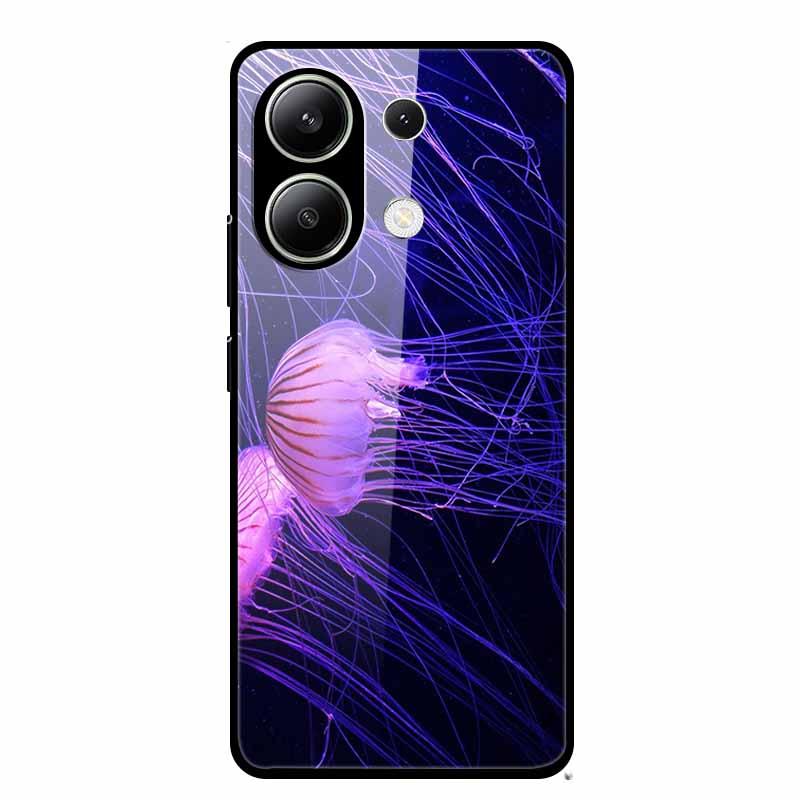 Glass Case For Xiaomi Redmi Note 13 Case Soft Bumper Tempered Glass Hard Back Cover For Redmi Note 13 Pro Phone Case Funda Coque
