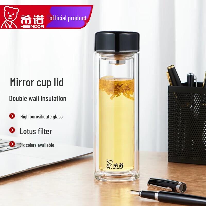 Xinuo Double-Wall Insulated Glass Teacup