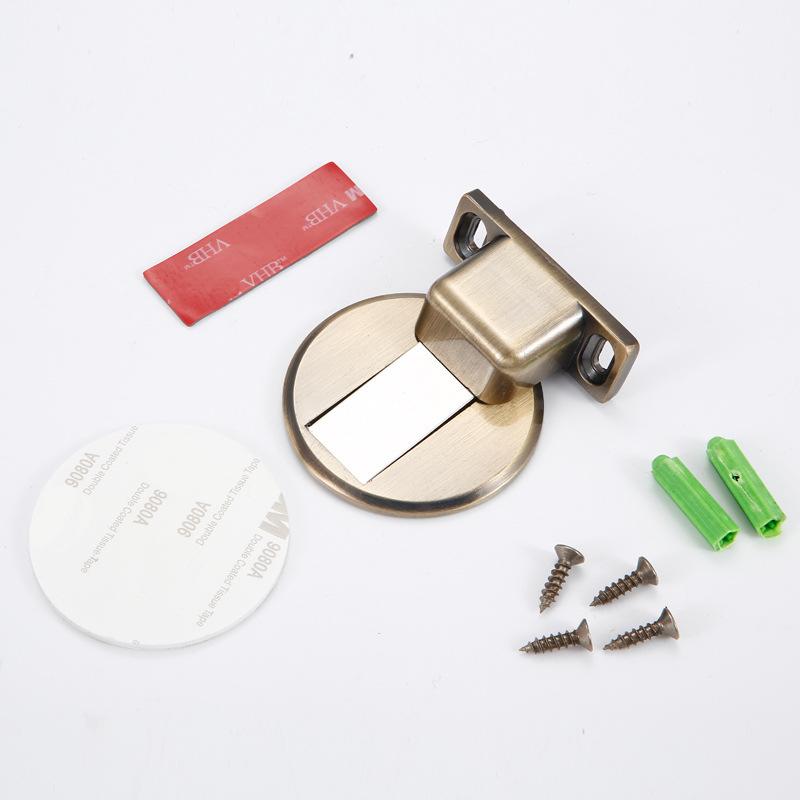 Invisible Magnetic Door Stopper Stainless Steel Punch-free Windproof Mechanical Self-locking Door Stop Door Stopper