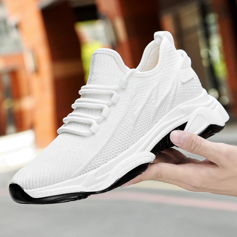 

2026 New Sneakers Men Elevator Shoes Height Increase Shoes For Men Casual Insole Optial Heels Moccasins Taller Male Sports 44 белый