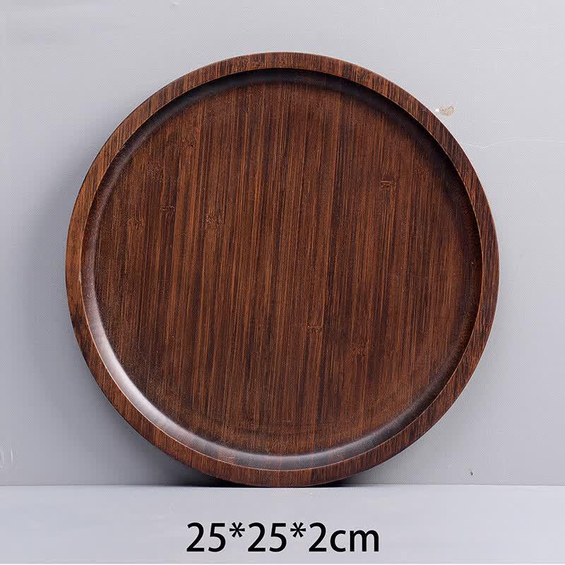 Round Bamboo Serving Tray