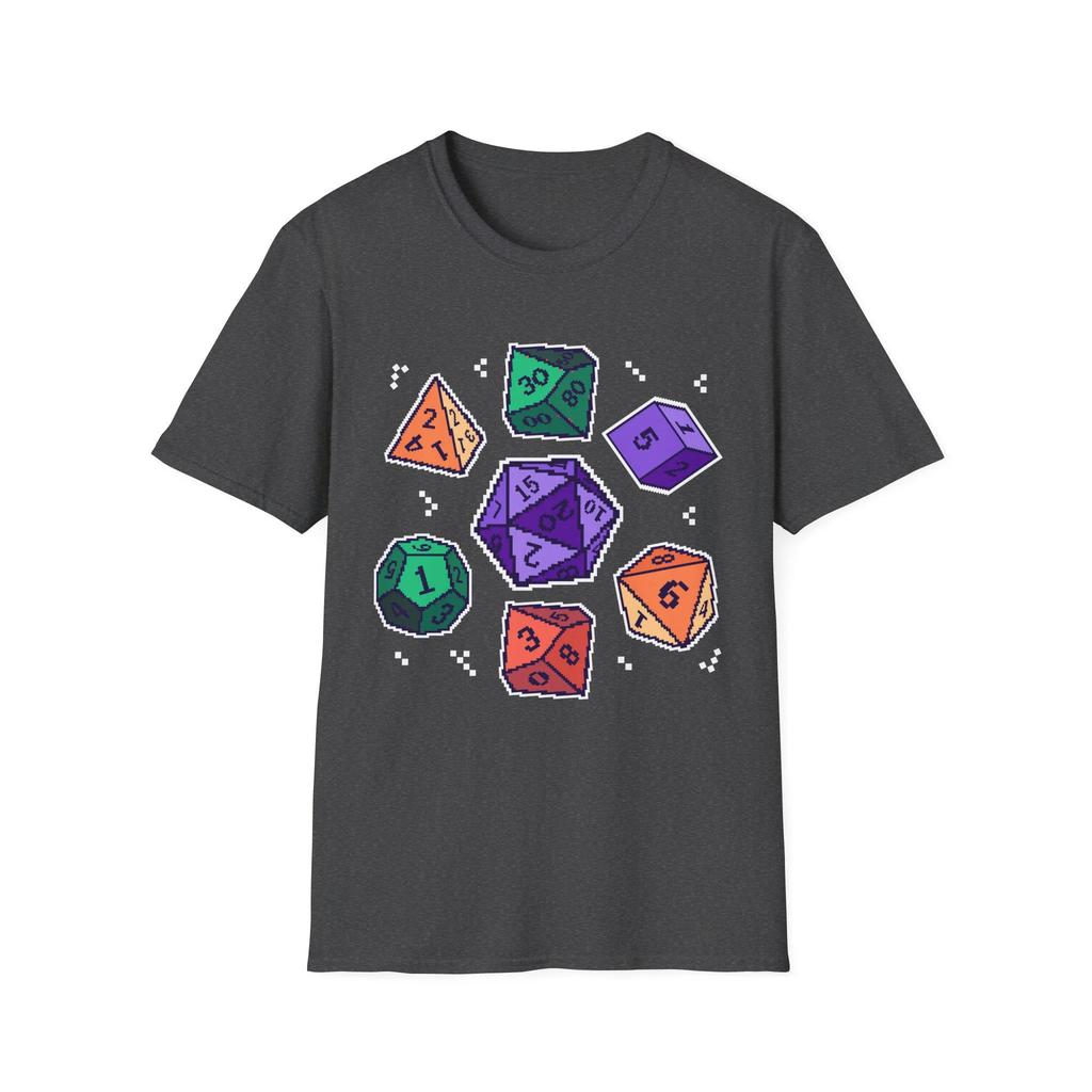 DnD Pixel Art Shirt Retro Dungeons and Dragons Tshirt Retro Streetwear High-quality Crew-neck Short-sleeved Men's T-shirt
