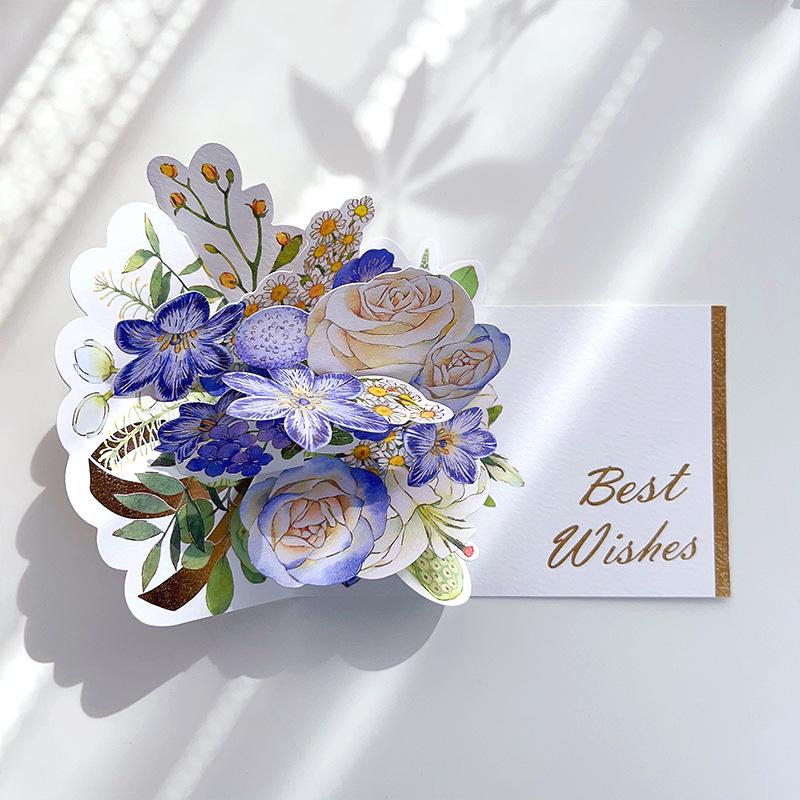 3D Pop-up Butterfly Flower Bouquet Greeting Card for Teacher s Day, Mother s Day, Birthday, Festival, Thanksgiving - Creative Gift.