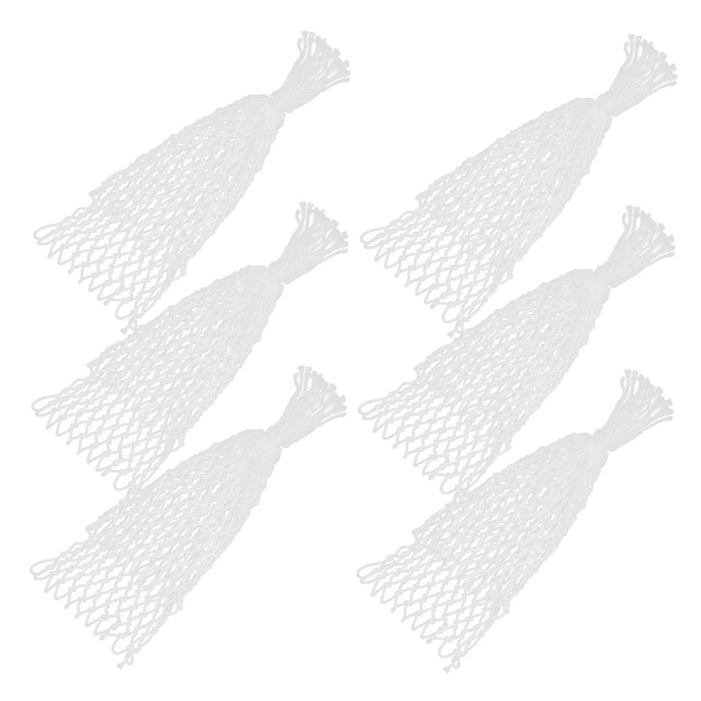 6PCS Billard Net Tasche Baumwolle Mesh Tasche Pool Weiß Langlebig Pool Tisch Zubehör
