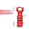 Verstellbarer MTB-Vorbau 0-60 Grad Verstellbarer Vorbau 25,4/31,8 mm Fahrradlenkererhöhung 90-130 mm Bunter Vorbau Fahrradteile