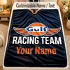 Flannel BlanketGulf Custom Name Text Personalized Soft Warm Throw Blanket Home Decor Gift