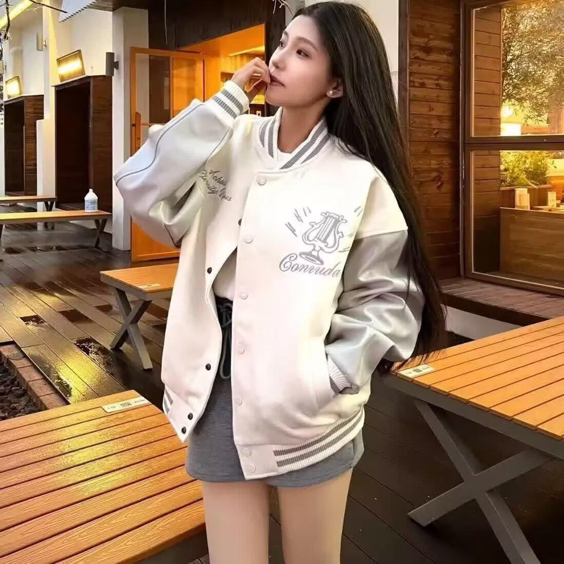 

Men s 2024 Spring/Autumn Stylish Jacket - High Street, Hong Kong, Harajuku, Korean Fashion Styles M бежевий