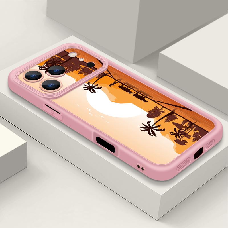 Coconut Tree Print TPU Phone Case For iPhone 17 Pro 17e 15 16 Pro Max 14 13 Pro Max 16e Shockproof Soft Silicone Back Cover